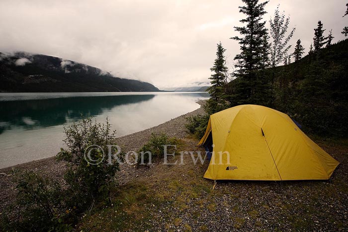 Our tent at Muncho Lake