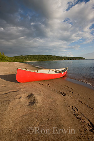 Red Canoe on Gargantua Beach