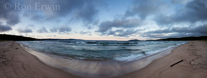Stitched Panoramic of Michipicoten Bay - click to view larger image