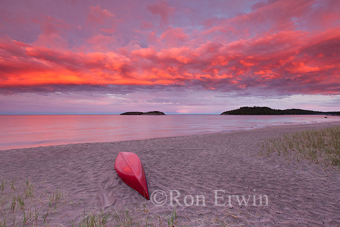 Red Sky over Lake Superior