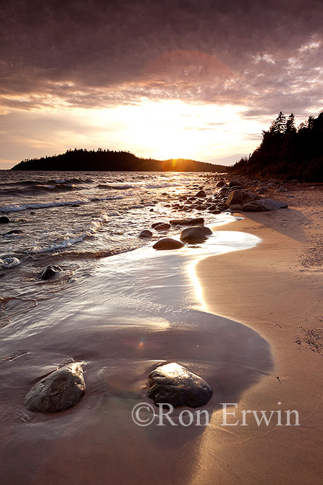 Setting Sun over Lake Superior