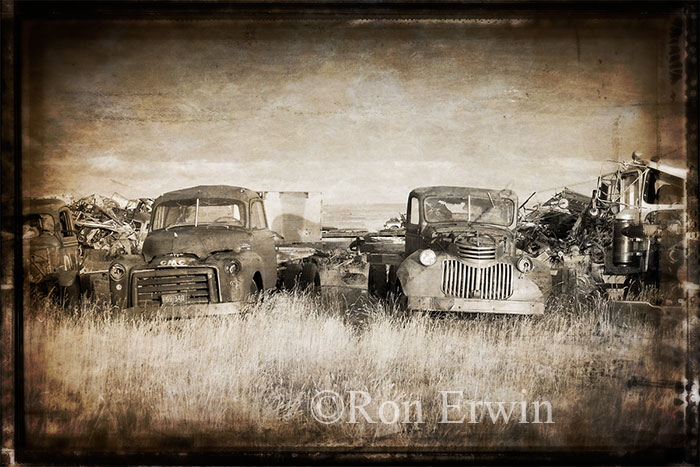 Old Trucks (antiqued)