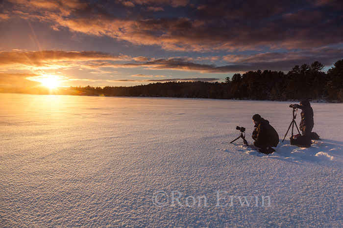 Sunset in Algonquin, ON in Winter