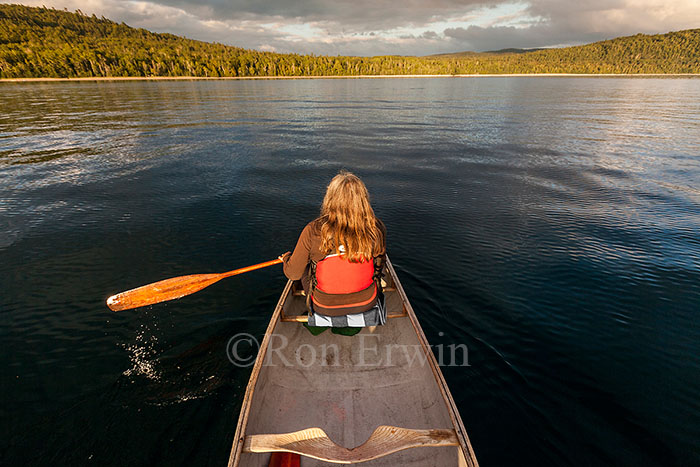 Lori Paddling on Lake Superior