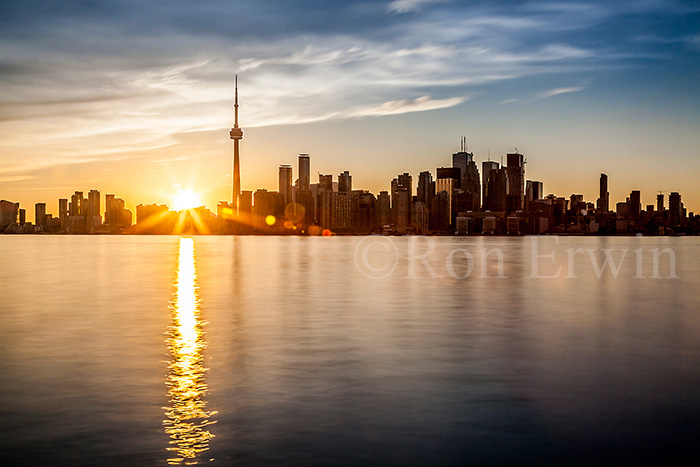 Sun Setting behind Toronto, ON