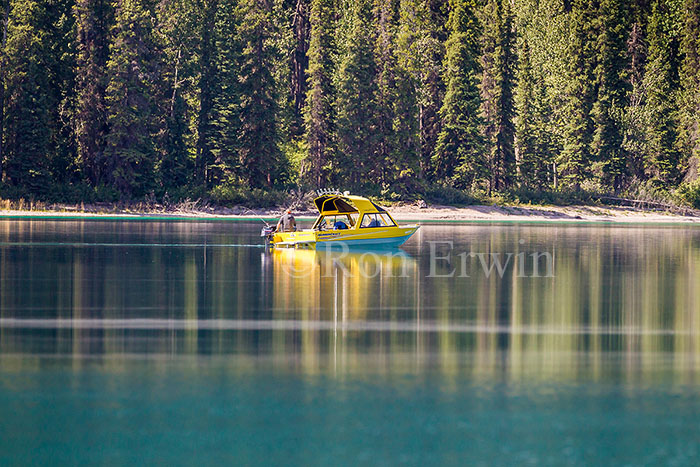 Boat on Muncho Lake, BC