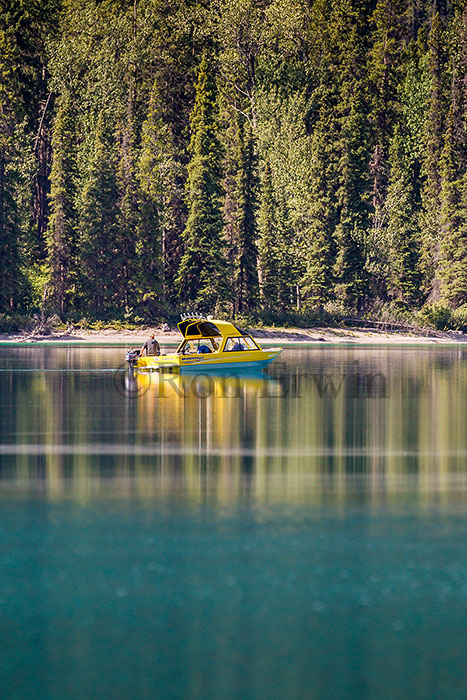 Boat on Muncho Lake, BC