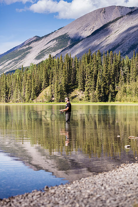 Fishing at Muncho Lake, BC