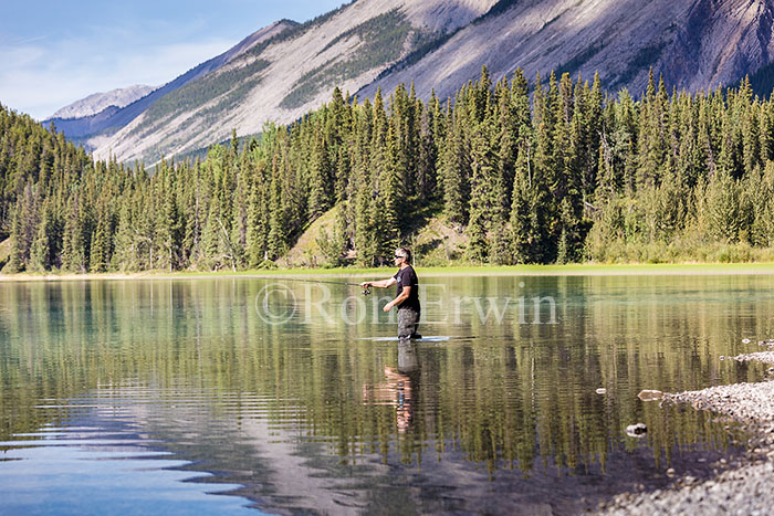 Fishing at Muncho Lake, BC