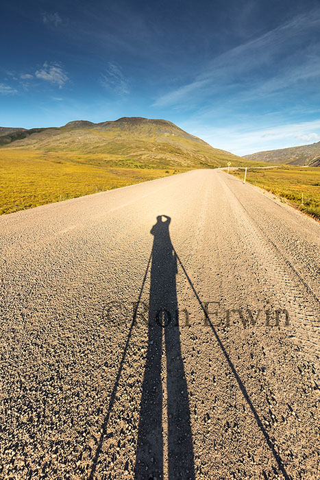 Ron's Shadow on the Dempster Highway, NWT
