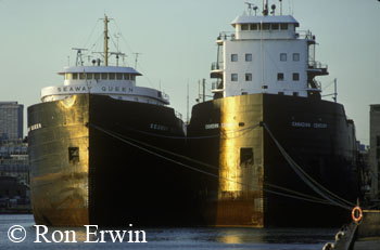 Ships in Toronto Harbour on Kodachrome 25