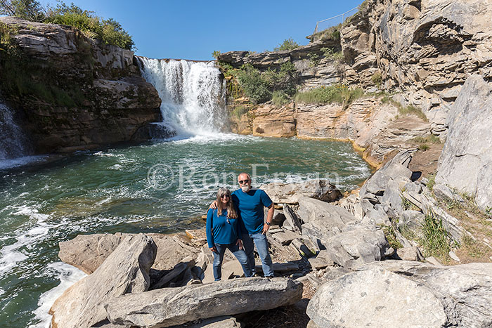 Ron and Lori Erwin at Lundbreck Falls