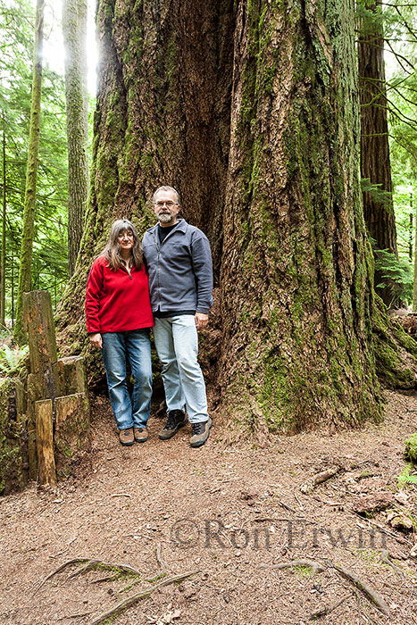 Lori & Ron in Cathedral Grove, BC