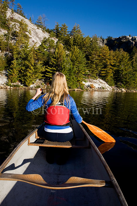 Paddling in George Lake