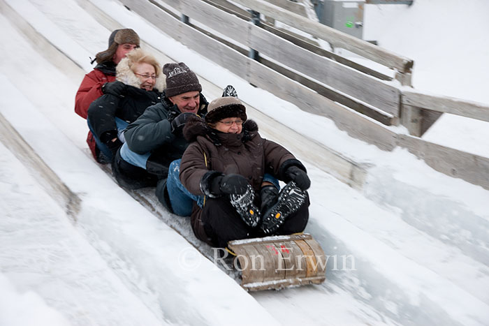 Tobogganing in Quebec City