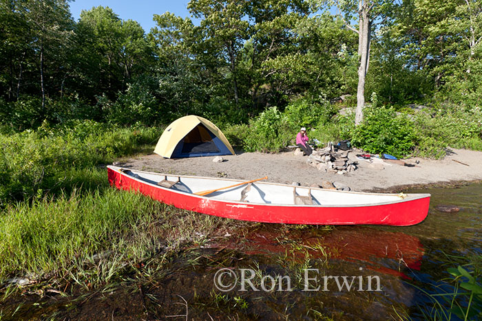 Woman at French River Campsite