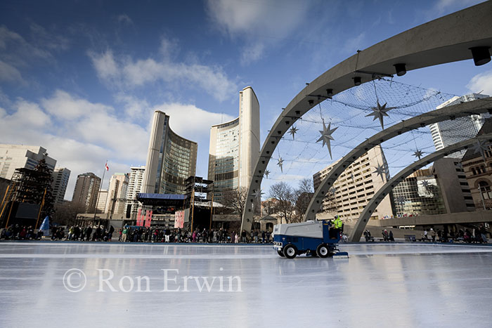 Cleaning the Ice at City Hall