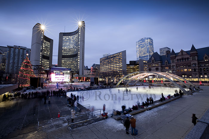 Skating at Nathan Phillips Square