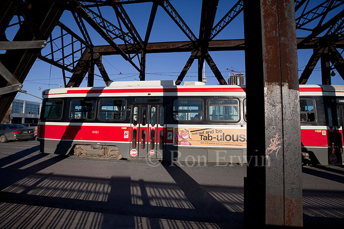 Street Car on Bathurst St. Bridge