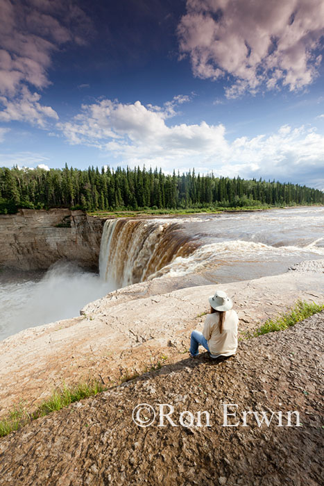 Woman at Alexandra Falls