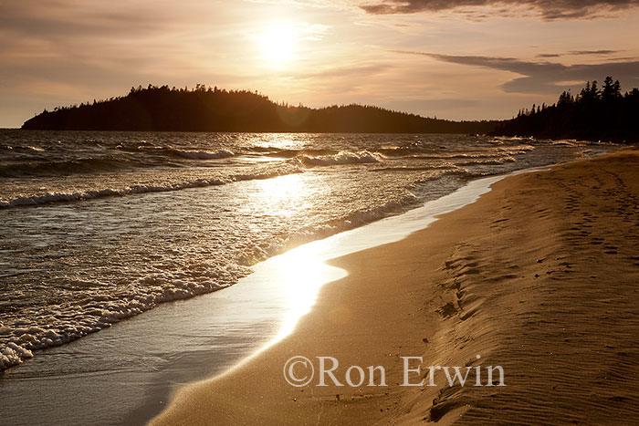 Setting Sun over Lake Superior