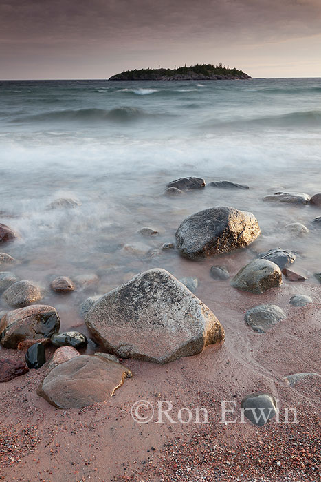 Waves Washing over Gargantua Bay Rocks