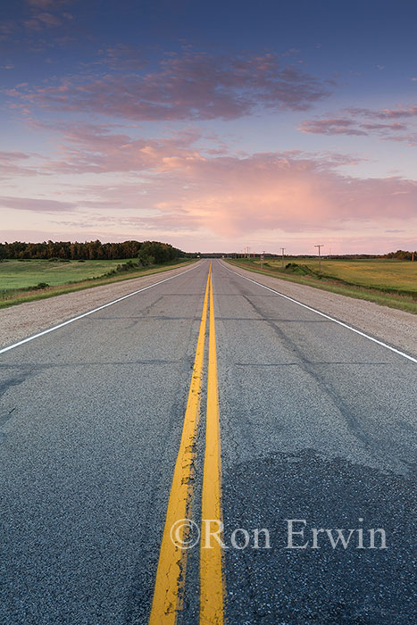 Manitoba Highway at Dawn