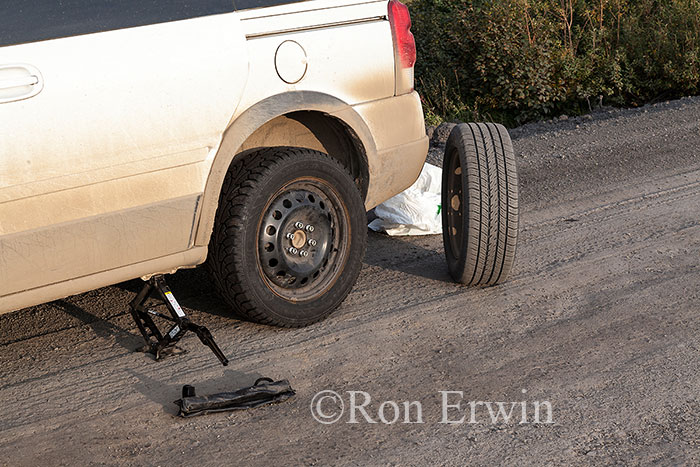 Flat Tire on the Dempster Highway