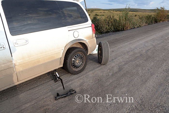 Flat Tire on the Dempster Highway