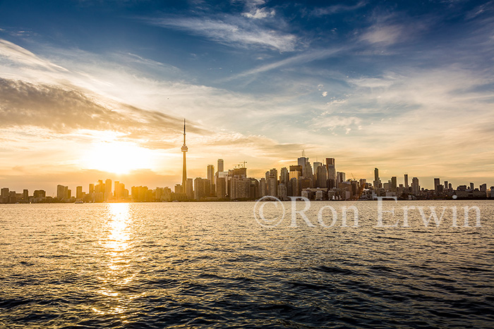 Sun Setting behind Toronto, ON