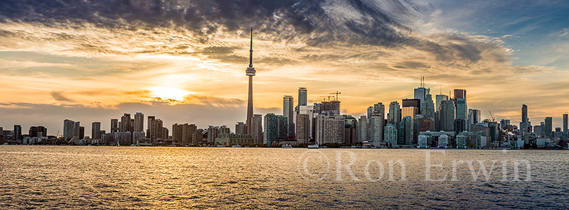 Sun Setting behind Toronto, ON