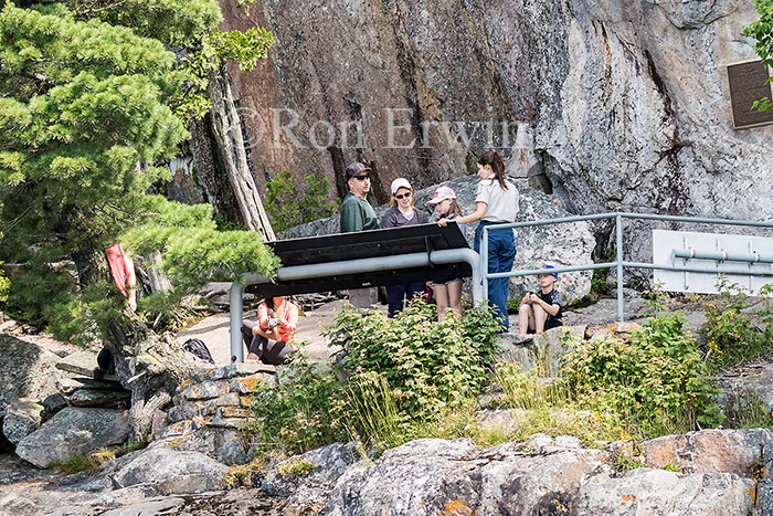 Viewing the Agawa Rock Pictographs