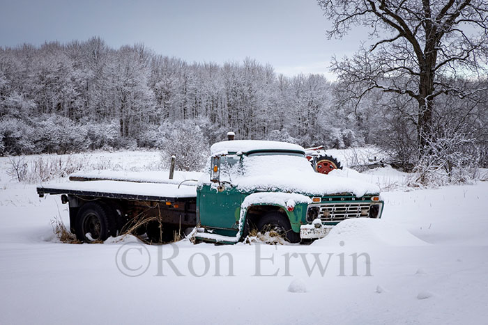 Old Truck in Snow