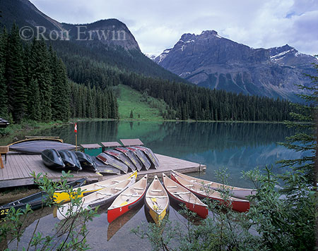 Canoes on Emerald Lake