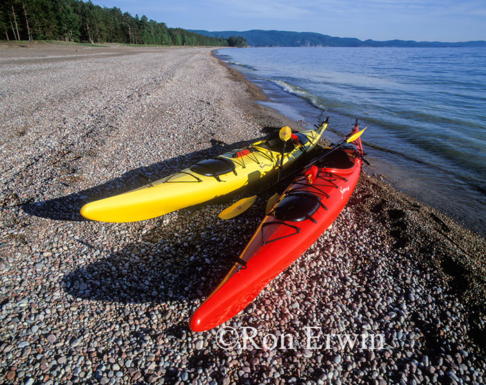Lake Superior and Kayaks