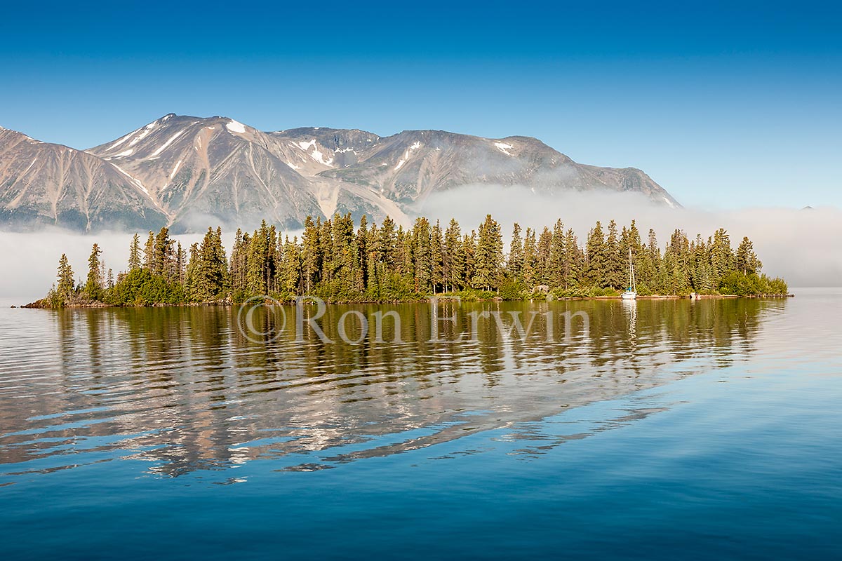 Fog on Atlin Lake, BC