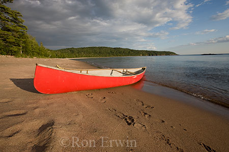 Red Canoe on Gargantua Beach