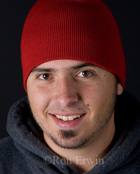 Adrien Veczan in a Red Tuque