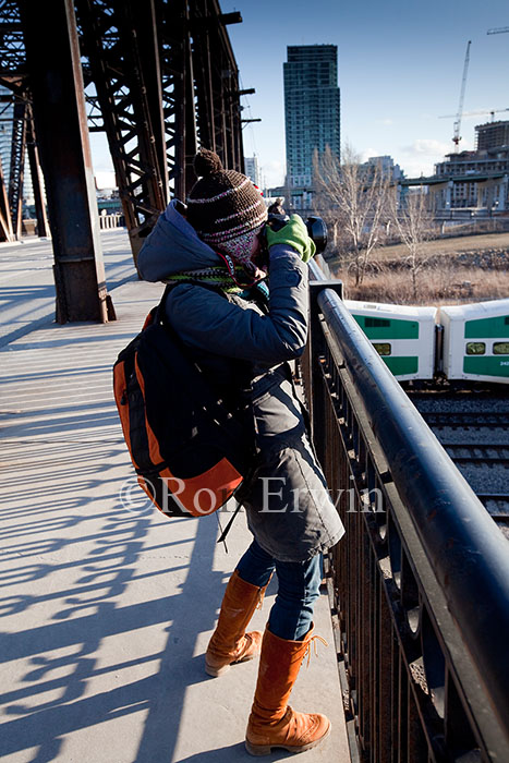 Photographer on Bridge