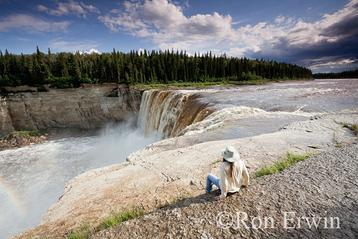 Woman at Alexandra Falls 