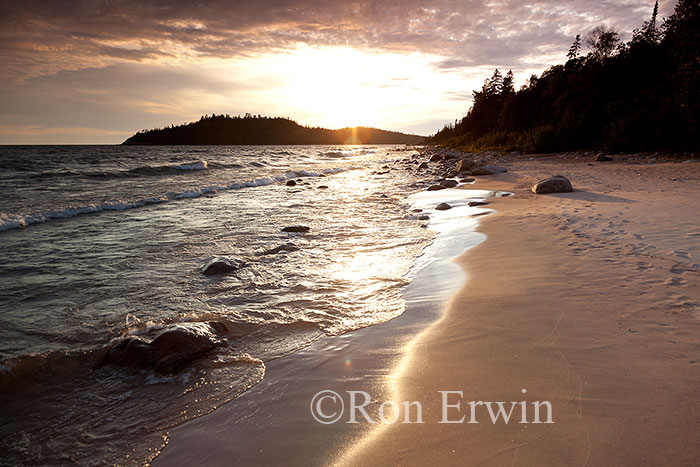 Setting Sun over Lake Superior