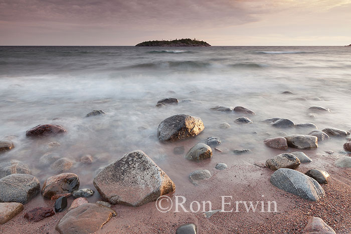 Waves Washing over Gargantua Bay Rocks