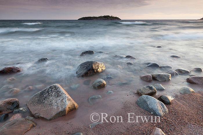 Waves Washing over Gargantua Bay Rocks