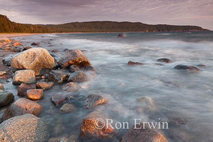 Waves Washing over Gargantua Bay Rocks