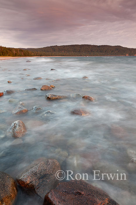 Waves Washing over Gargantua Bay Rocks