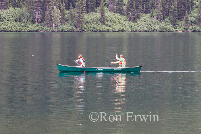 Canoeing on Cameron Lake, Waterton