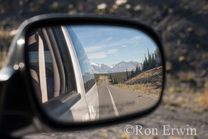 Rear View of Alaska Highway, YT