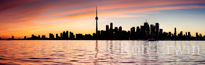 Sun Setting behind Toronto, ON