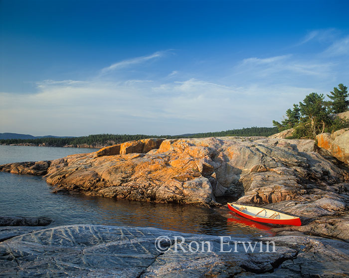 Canoe on Lake Superior Shore